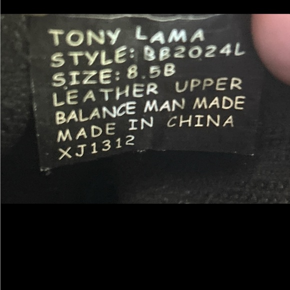 Men's Tony Lama Stallion BB2024L Handcrafted Black Cowboy Boots - Size 8.5B - Picture 7 of 8